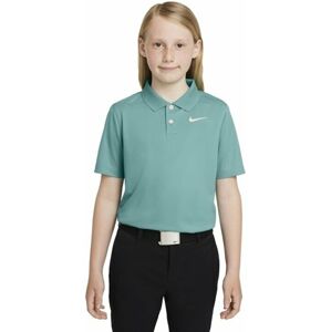 Nike Dri-Fit Victory Solid Short Sleeve Junior Polo Shirt Washed Teal/White L