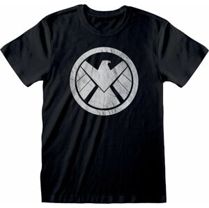 Avengers Tričko Shiled Logo Distressed Čierna S
