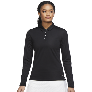Nike Dri-Fit Victory Womens Long Sleeve Polo Black/White L