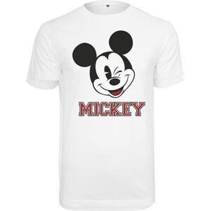 Mickey Mouse Tričko College M Biela