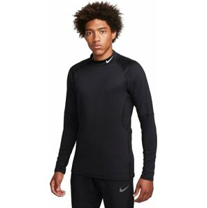 Nike Dri-Fit Warm Long-Sleeve Mens Mock Black/White XL