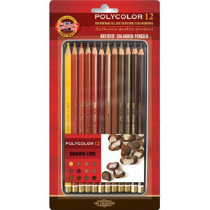 KOH-I-NOOR Sada farebných ceruziek Browns 12 ks