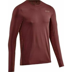 CEP W1136 Run Shirt Long Sleeve Men Dark Red M Bežecké tričko s dlhým rukávom