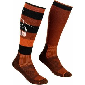 Ortovox Free Ride Long M Clay Orange 39-41 Lyžiarske ponožky