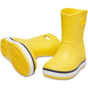 Crocs Kids' Crocband Rain Boot Yellow/Navy 25-26