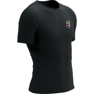 Compressport Racing SS Tshirt M Black/Safety Yellow L Bežecké tričko s krátkym rukávom