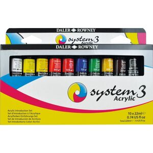 Daler Rowney System3 Sada akrylových farieb Introduction Set 10 x 22 ml