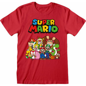 Super Mario Tričko Main Character Group Červená XL