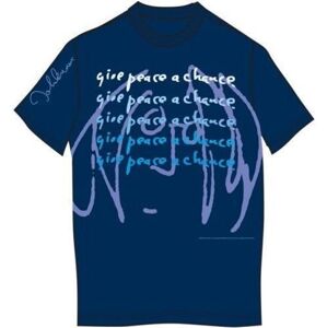 John Lennon Tričko Give Peace A Chance Grafika-Modrá-Námornícka modrá XL