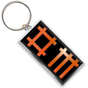Depeche Mode Logo Kľúčenka Čierna-Oranžová