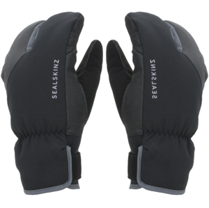 Sealskinz Waterproof Extreme Cold Weather Cycle Split Finger Gloves Black/Grey XXL