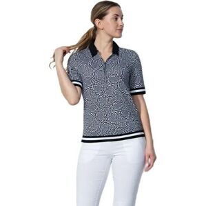 Daily Sports Kyoto Half-Sleeved Polo Shirt Monocrome Black S