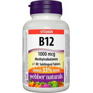 Webber Naturals Vitamin B12 Quick Dissolve Methylcobal Tablety