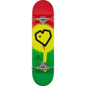 Blueprint Spray Heart 8'' V3 Skateboard Complete Rasta