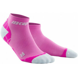 CEP WP2ALY Compression Low Cut Socks Ultralight Pink-Light Grey IV