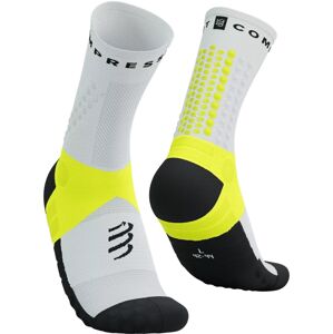 Compressport Ultra Trail Socks V2.0 White/Black/Safety Yellow T3 Bežecké ponožky