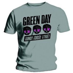 Green Day Tričko hree Heads Better Than One Grey XL