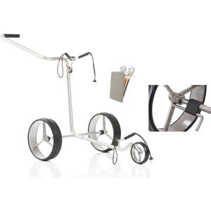 Jucad Edition 3-Wheel Deluxe SET Silver Manuálny golfový vozík