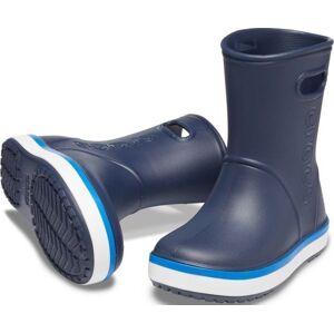 Crocs Kids' Crocband Rain Boot Navy/Bright Cobalt 29-30