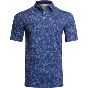 Kjus Motion Printed Mens Polo Shirt Atlanta Blue/Midnight Blue 52
