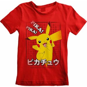Pokémon Tričko Pika Pika Japanese Červená 7 - 8 rokov