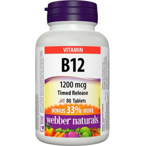 Webber Naturals Vitamin B12 Dual Action Release Kyanocobal Tablety
