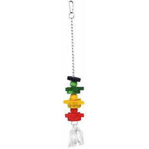 Trixie Toys On A Chain With Rope Wood Coloured Hračka pre vtáky 30 cm