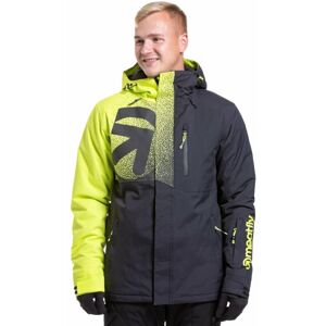 Meatfly Shader Mens SNB and Ski Jacket Acid Lime/Black L Lyžiarska bunda