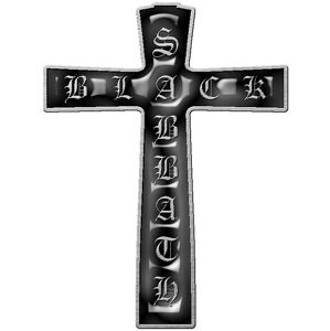 Black Sabbath Cross Metal Odznak Šedá
