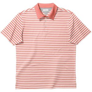 Adidas Adipure Premium Bold Stripe Mens Polo Shirt Sun Glow L