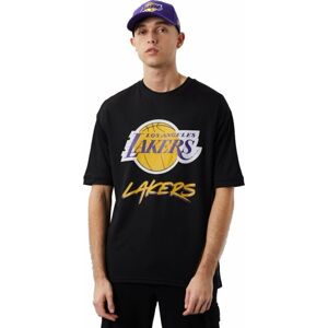 Los Angeles Lakers Tričko NBA Script Mesh T-shirt Black/Yellow S