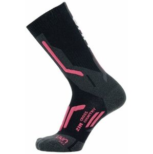 UYN Lady Ski Cross Country 2In Socks Black/Pink 35-36 Lyžiarske ponožky