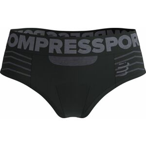 Compressport Seamless Boxer W Black/Grey XS Bežecká spodná bielizeň