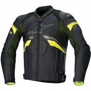 Alpinestars GP Plus R V3 Rideknit Leather Jacket Black/Yellow Fluo 48 Kožená bunda