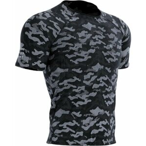 Compressport Training SS Tshirt M Camo Premium Black Camo XL Bežecké tričko s krátkym rukávom