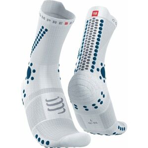 Compressport Pro Racing Socks v4.0 Trail White/Fjord Blue T1