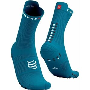 Compressport Pro Racing Socks v4.0 Run High Mosaic Blue/Magnet T4 Bežecké ponožky