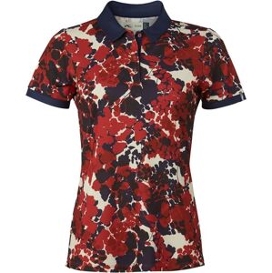 Kjus Enya Printed Womens Polo Shirt Tango Red/Atlanta Blue 38