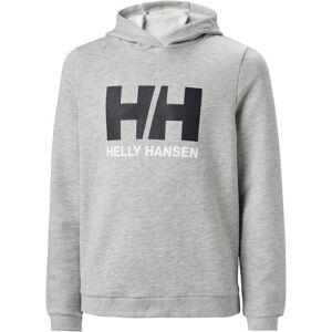 Helly Hansen JR HH Logo Hoodie Grey Melange 176/16