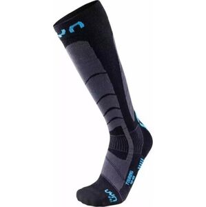 UYN Men's Ski Touring Black/Azure 35/38 Lyžiarske ponožky