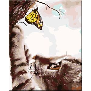 Zuty Maľovanie podľa čísiel Mačiatko s motýľom