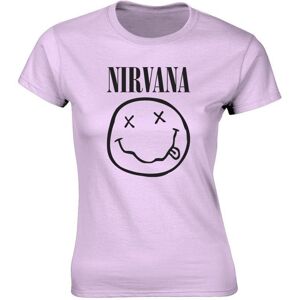 Nirvana Tričko Smiley Ružová L