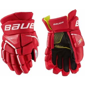 Bauer Hokejové rukavice S21 Supreme 3S JR 10 Červená