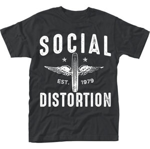 Social Distortion Tričko Winged Wheel Čierna XL