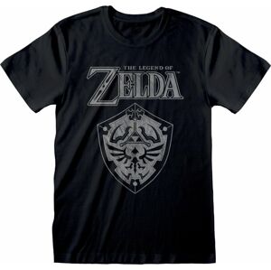 Legend of Zelda Tričko Distressed Shield Čierna XL