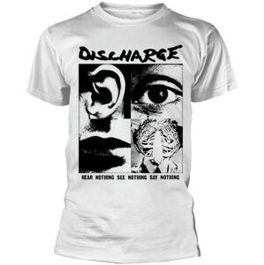 Discharge Hear Nothing White T-Shirt L