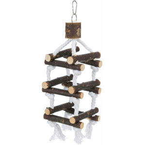 Trixie Bark Wood Rope Ladder Tower Hračka pre vtáky 34 cm