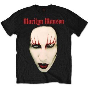 Marilyn Manson Tričko Unisex Red Lips Black XL