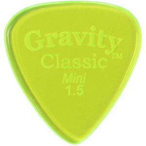 Gravity Picks GCLM15P Classic Mini (Jazz) 1.5mm Polished Fluorescent Green