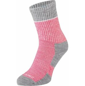 Sealskinz Thurton Solo QuickDry Mid Length Sock Pink/Light Grey Marl/Cream L Cyklo ponožky